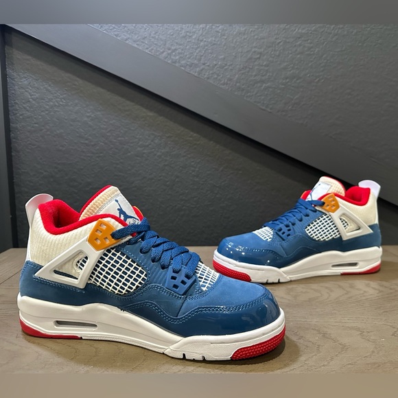 Jordan 4 Retro Messy Room - Blue White Red, Brand New DS WITH OG BOX - Picture 4 of 11